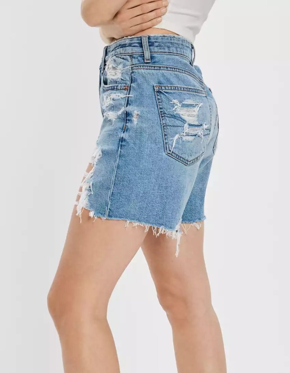 Shorts American Eagle AE Denim Highest Taille Baggy Lavage Clair Femme | LQC-80558828